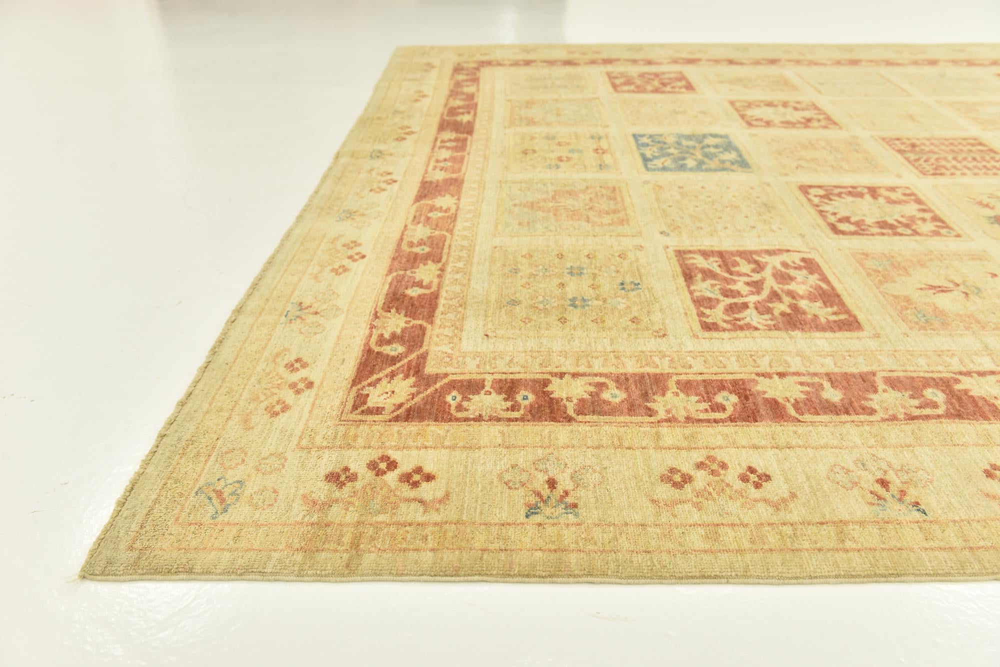 6' 10 x 9' 4 Hand Knotted Peshawar Ziegler Rug