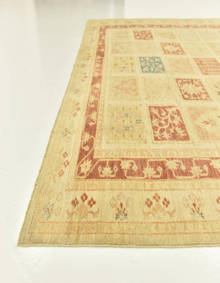 Detail image of 6' 10 x 9' 4  Hand Knotted Peshawar Ziegler Rug