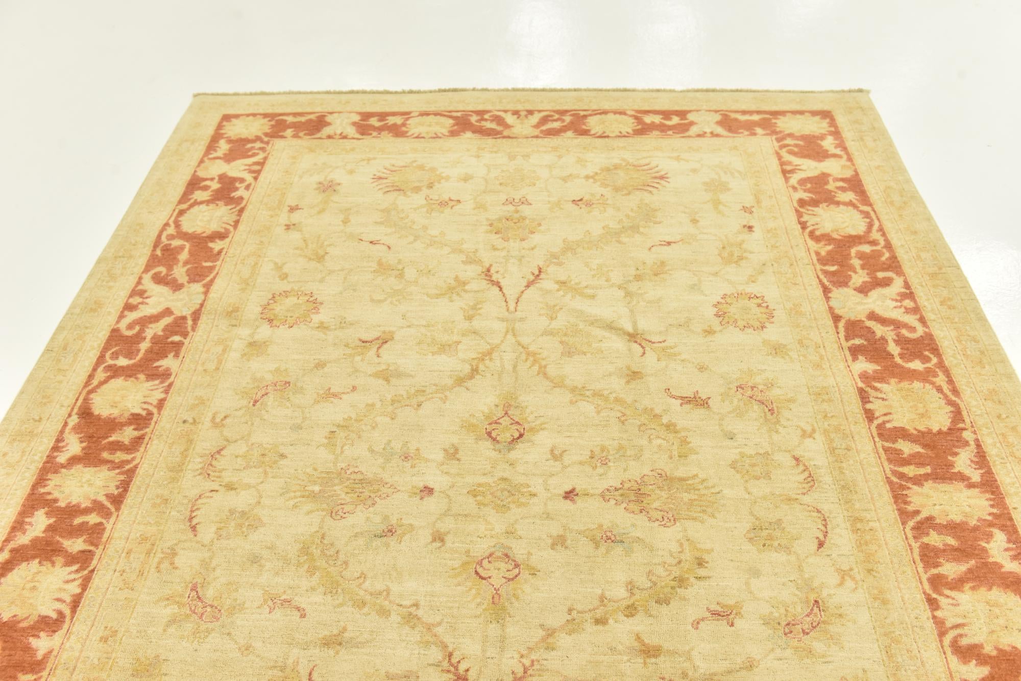 6' 8 x 9' 8 Hand Knotted Peshawar Ziegler Rug