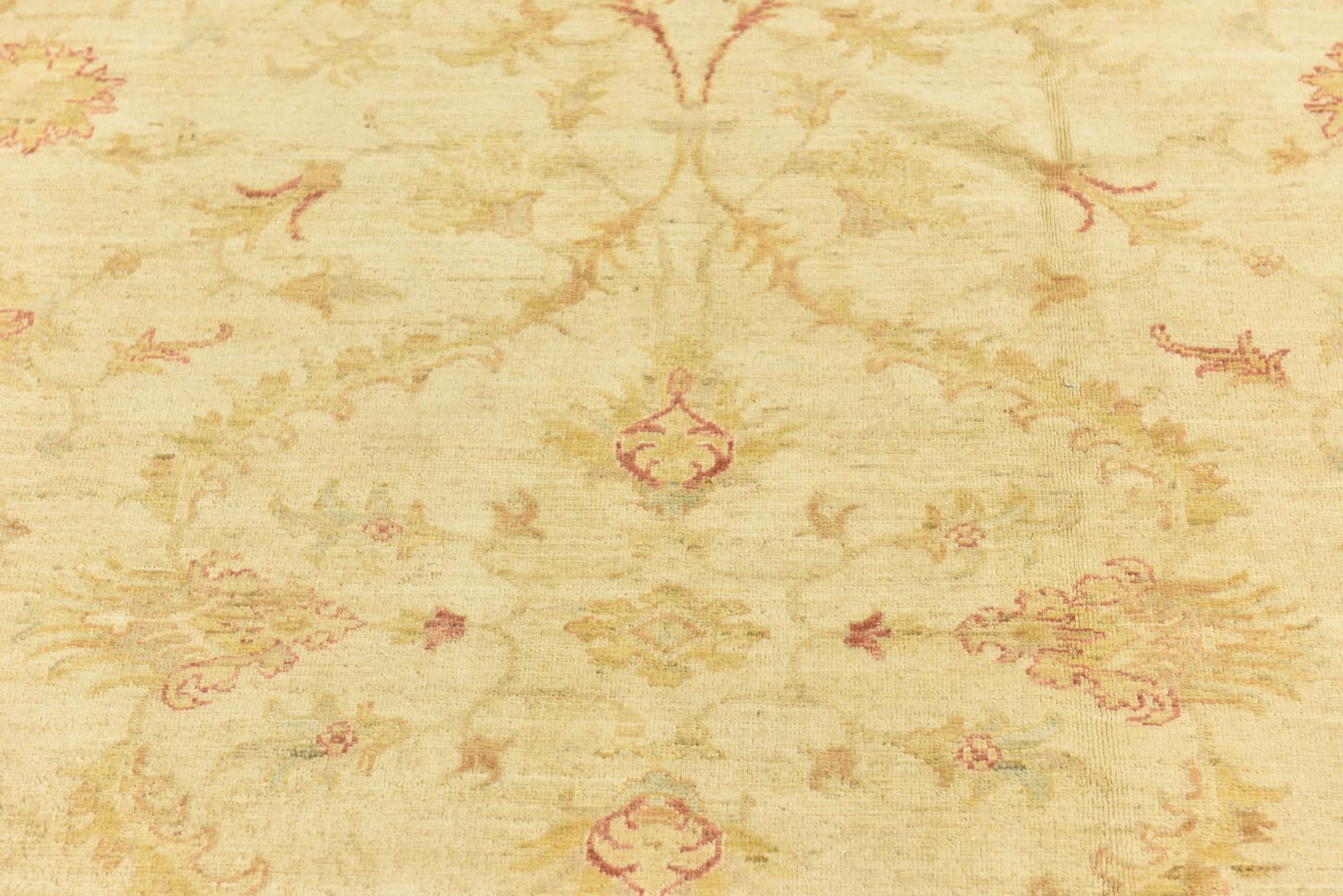 6' 8 x 9' 8 Hand Knotted Peshawar Ziegler Rug