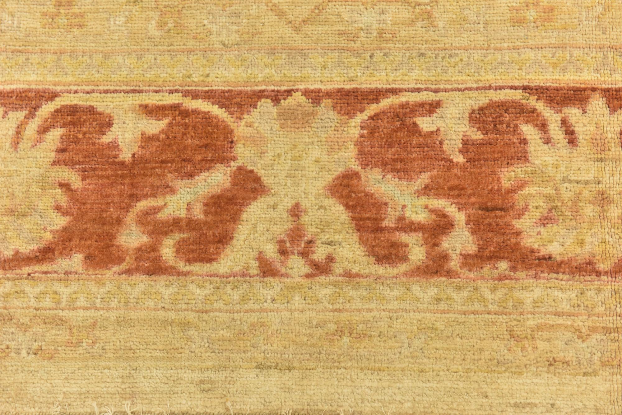 6' 8 x 9' 8 Hand Knotted Peshawar Ziegler Rug