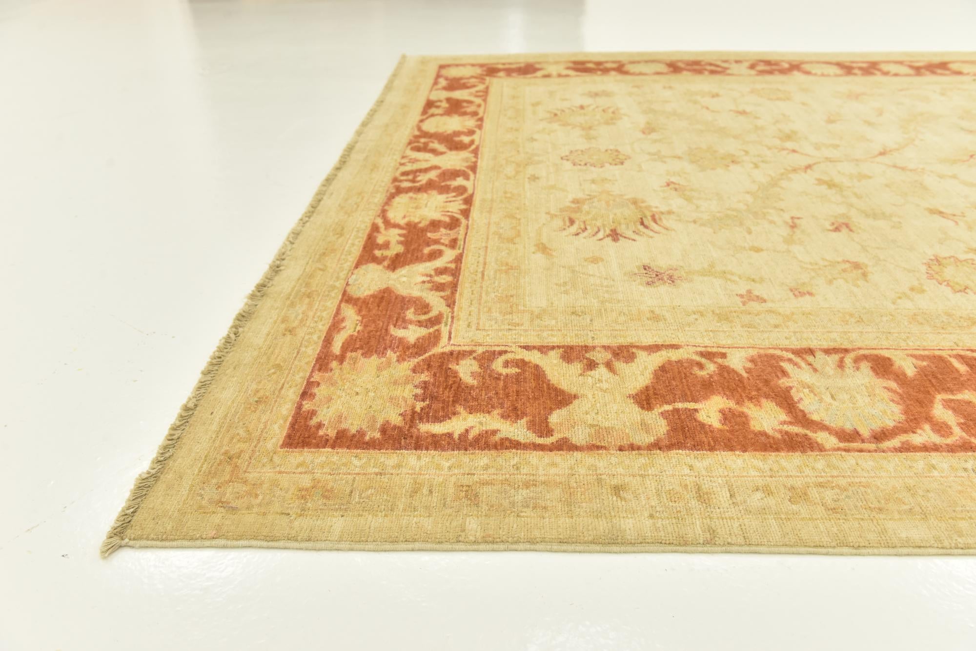 6' 8 x 9' 8 Hand Knotted Peshawar Ziegler Rug