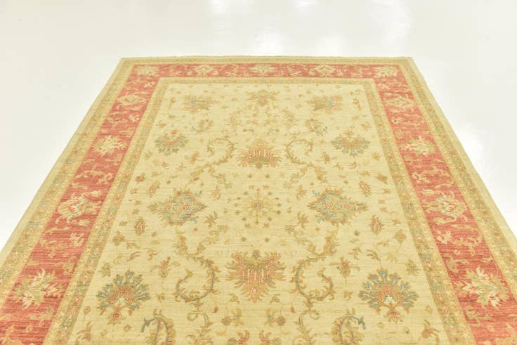 Detail image of 6' 10 x 9' 10 Hand Knotted Peshawar Ziegler Rug