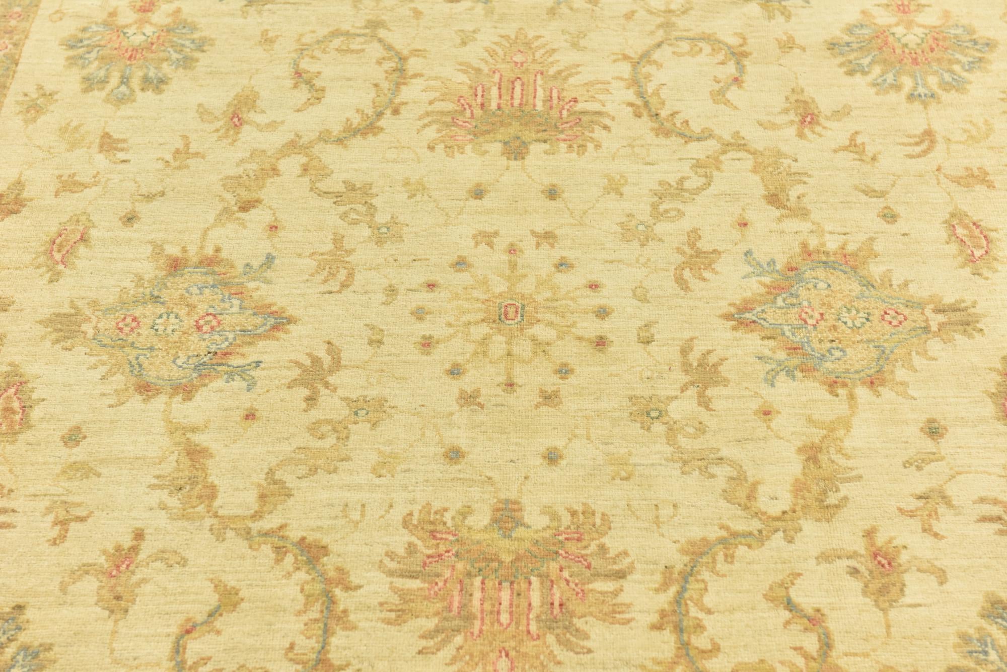 6' 10 x 9' 10 Hand Knotted Peshawar Ziegler Rug