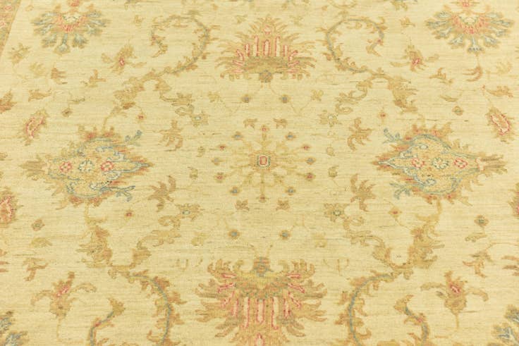 Detail image of 6' 10 x 9' 10 Hand Knotted Peshawar Ziegler Rug