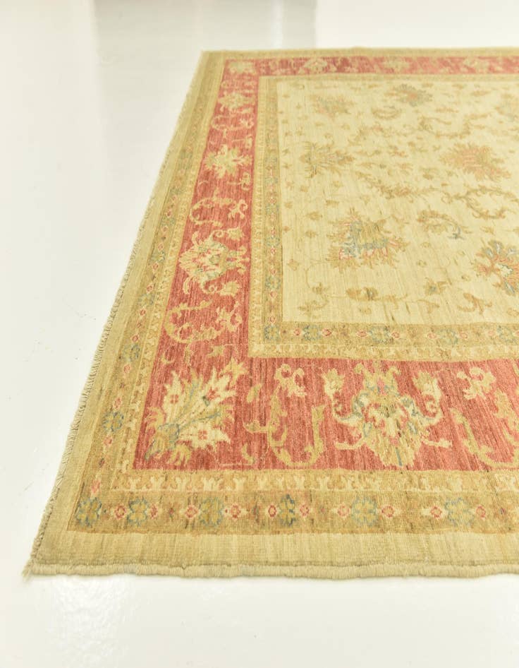 Detail image of 6' 10 x 9' 10  Hand Knotted Peshawar Ziegler Rug