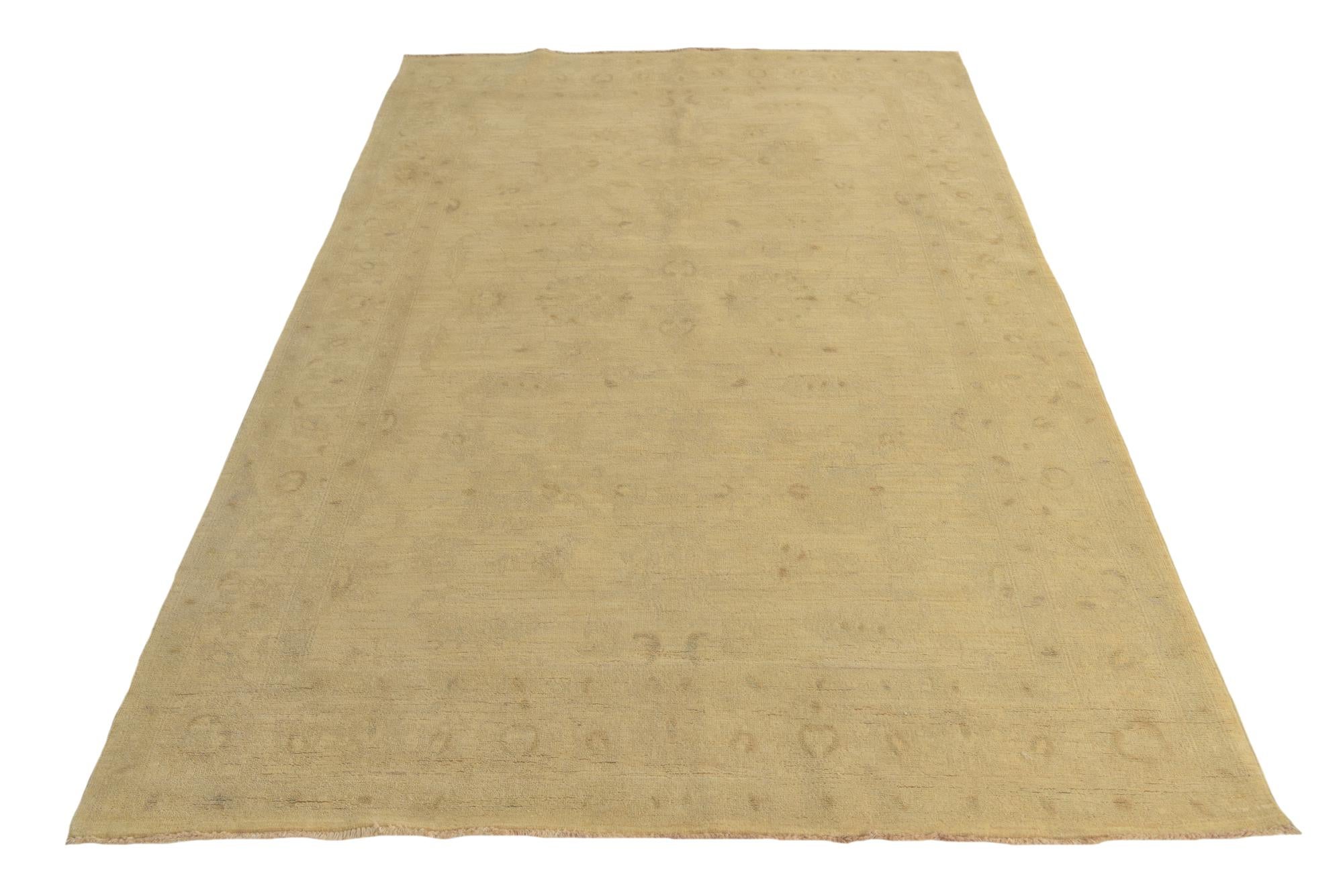 5' 7 x 8' 1 Hand Knotted Peshawar Ziegler Rug