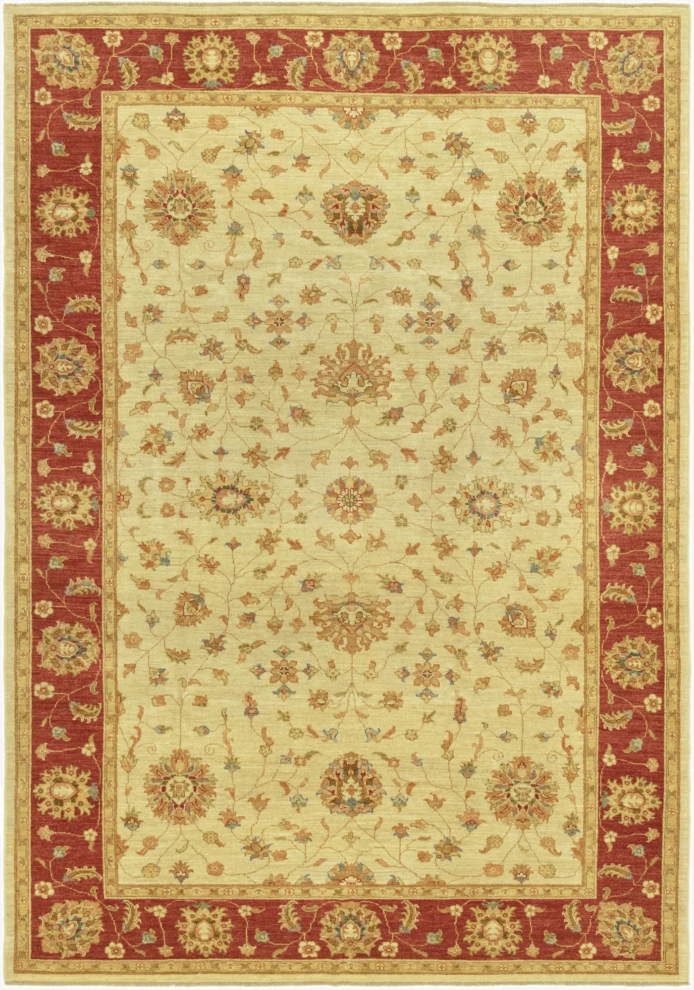 6' 9 x 9' 8  Hand Knotted Peshawar Ziegler Rug