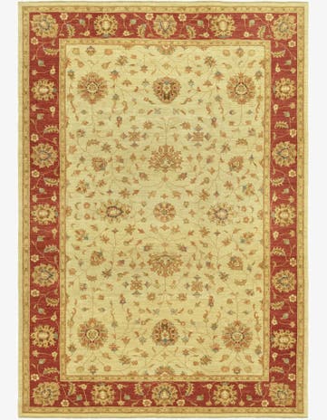 6' 9 x 9' 8 Hand Knotted Peshawar Ziegler Rug