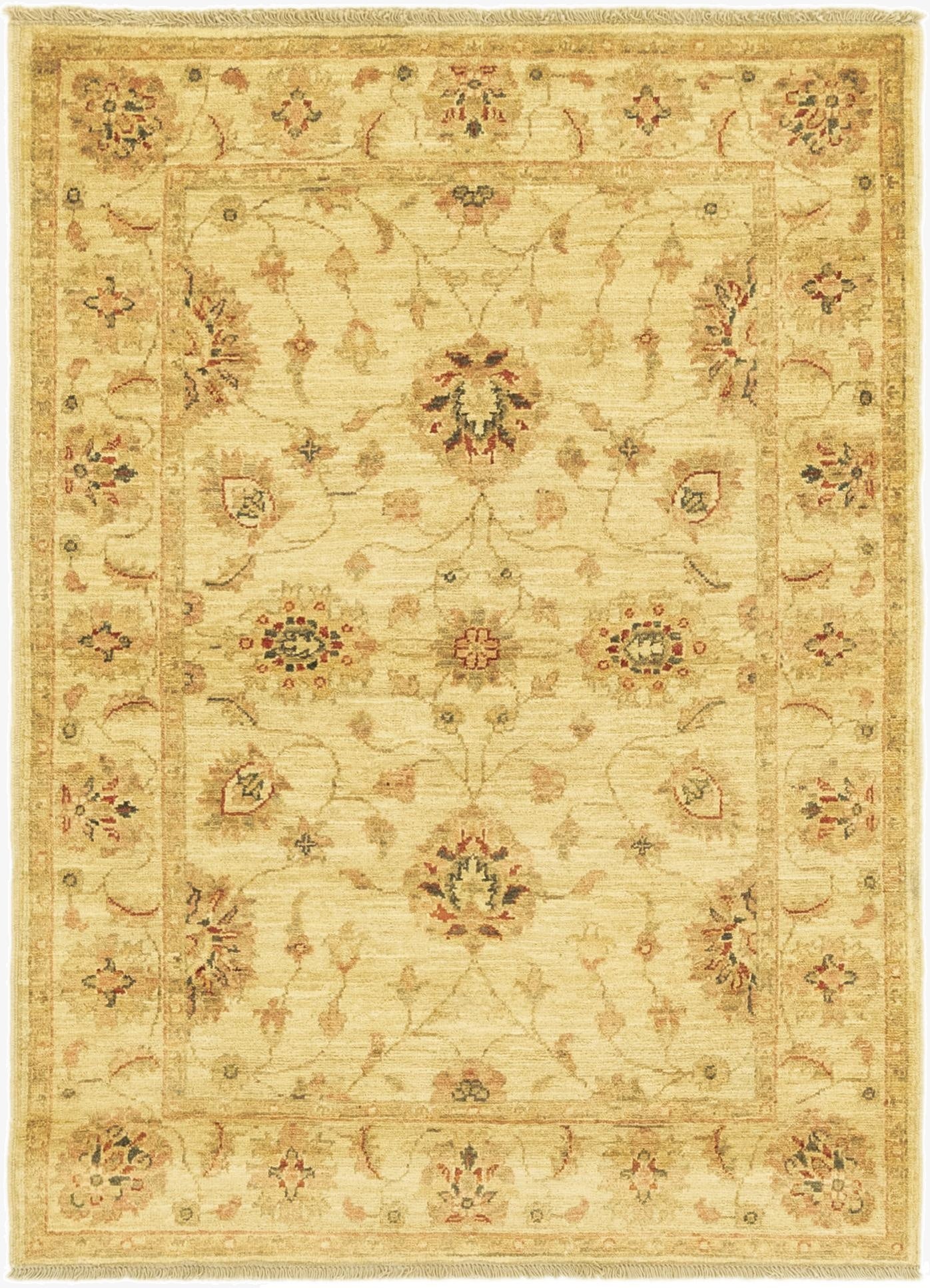 3' 5 x 4' 9  Hand Knotted Peshawar Ziegler Rug