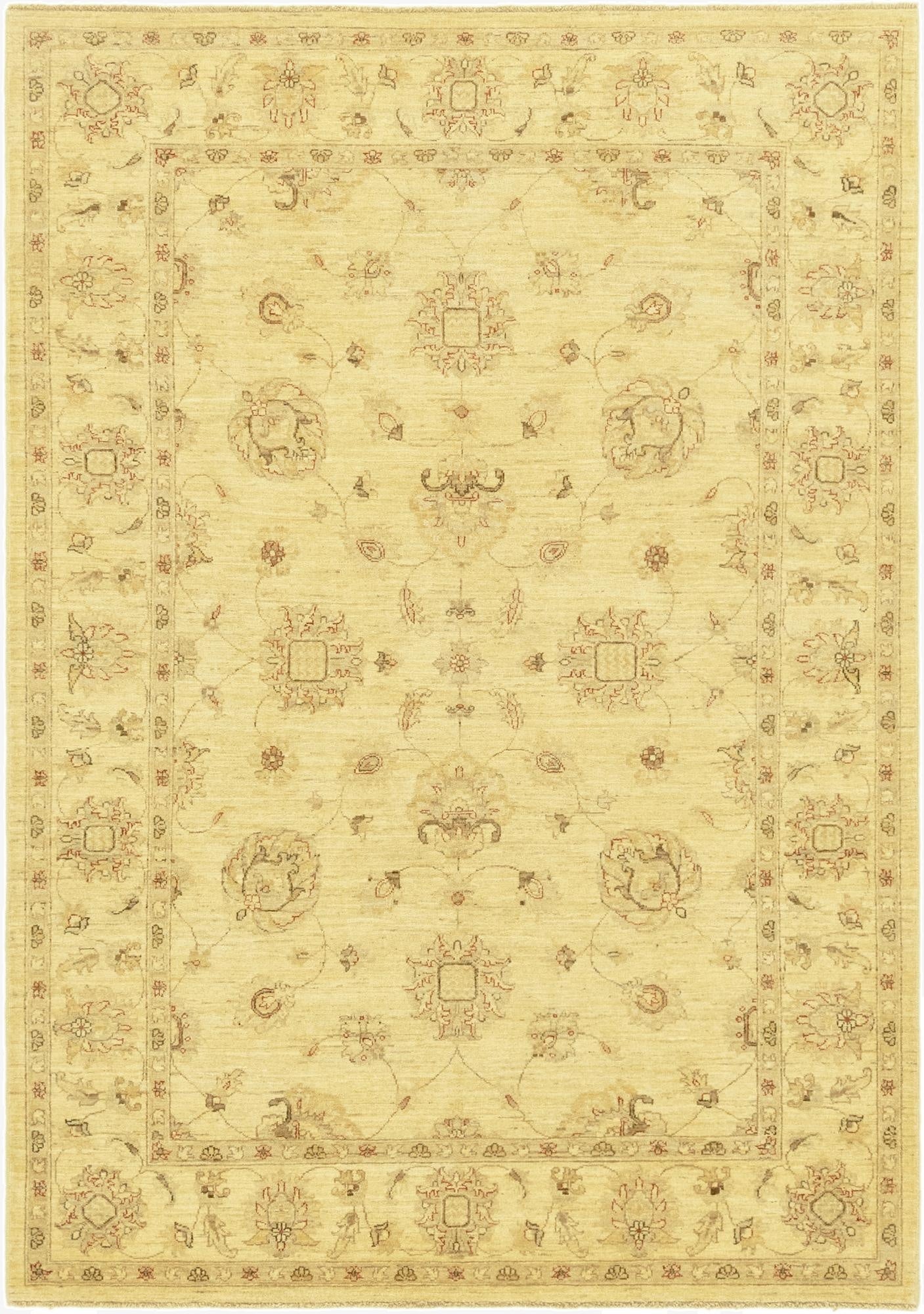 5' 6 x 8'  Hand Knotted Peshawar Ziegler Rug