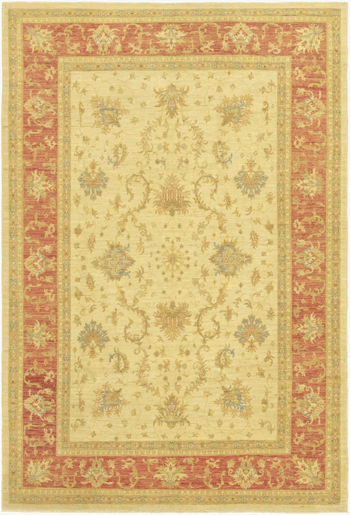 6' 10 x 9' 10  Hand Knotted Peshawar Ziegler Rug
