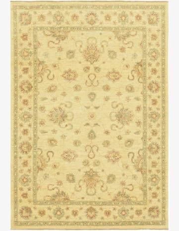 5' 9 x 8' 2 Hand Knotted Peshawar Ziegler Rug