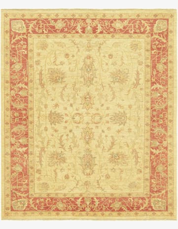 5' 9 x 6' 8 Hand Knotted Peshawar Ziegler Rug