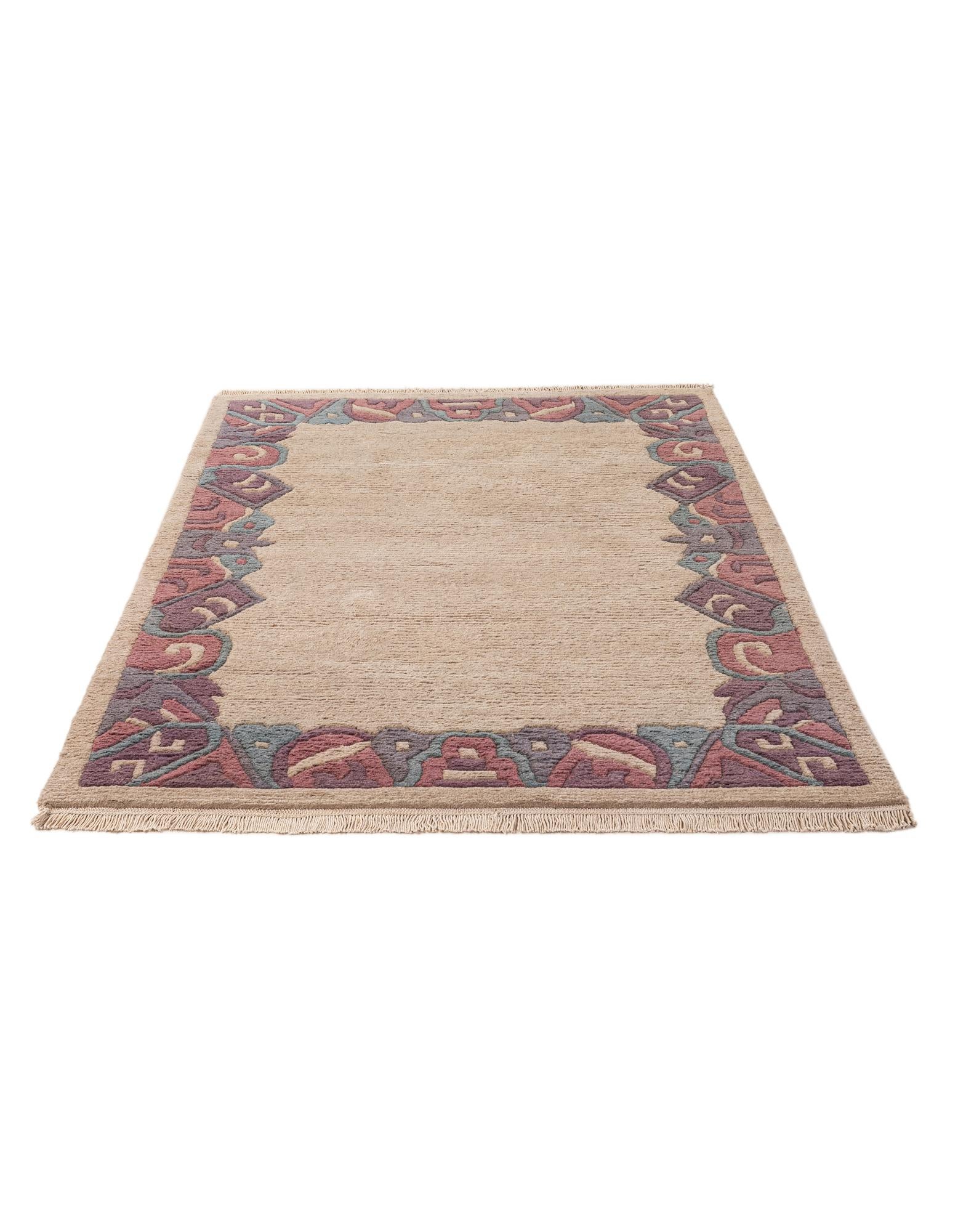 4' x 5' 10 Hand Knotted Tibet Wool Rug