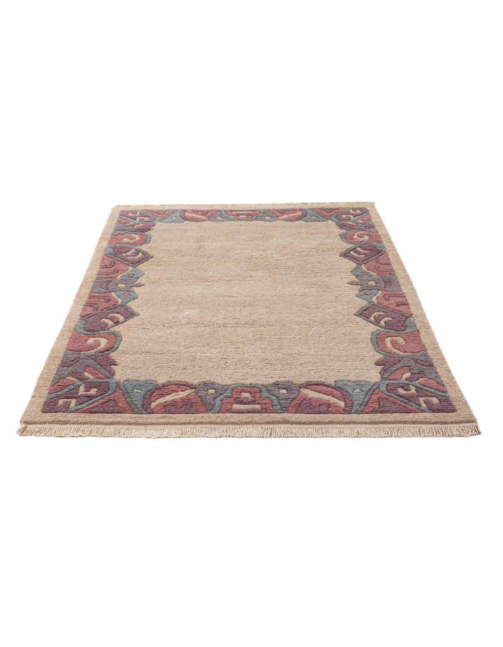 4' x 5' 10 Hand Knotted Tibet Wool Rug