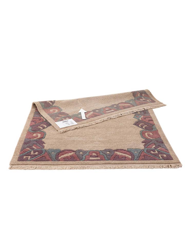 Detail image of 4' x 5' 10  Hand Knotted Tibet Wool Rug