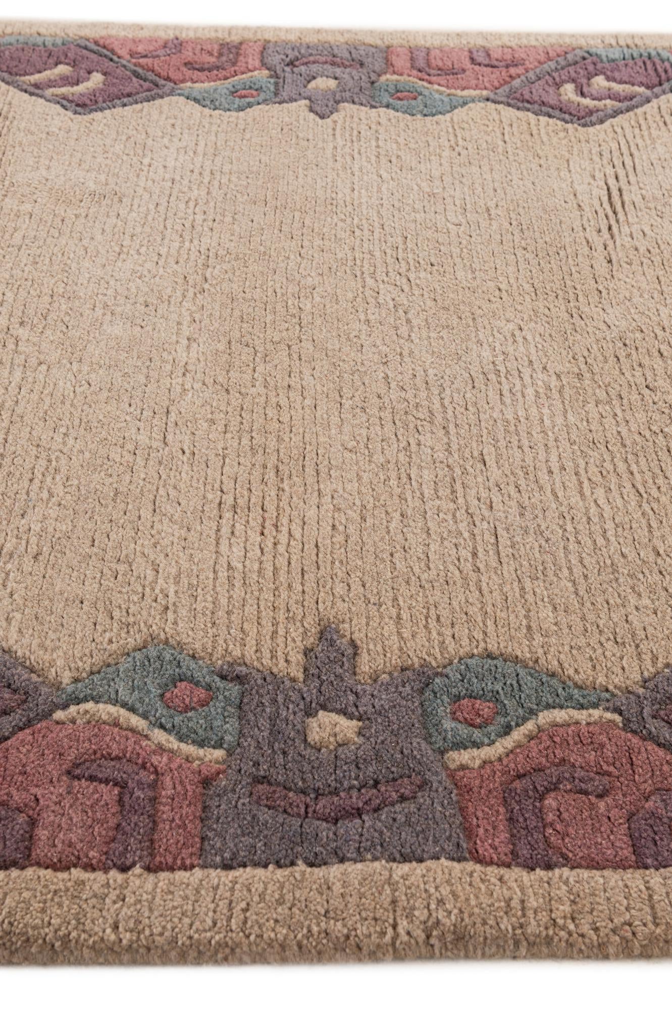 4' x 5' 10 Hand Knotted Tibet Wool Rug