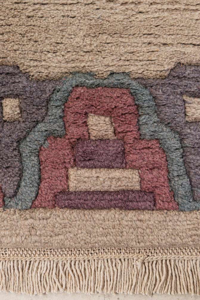 4' x 5' 10 Hand Knotted Tibet Wool Rug