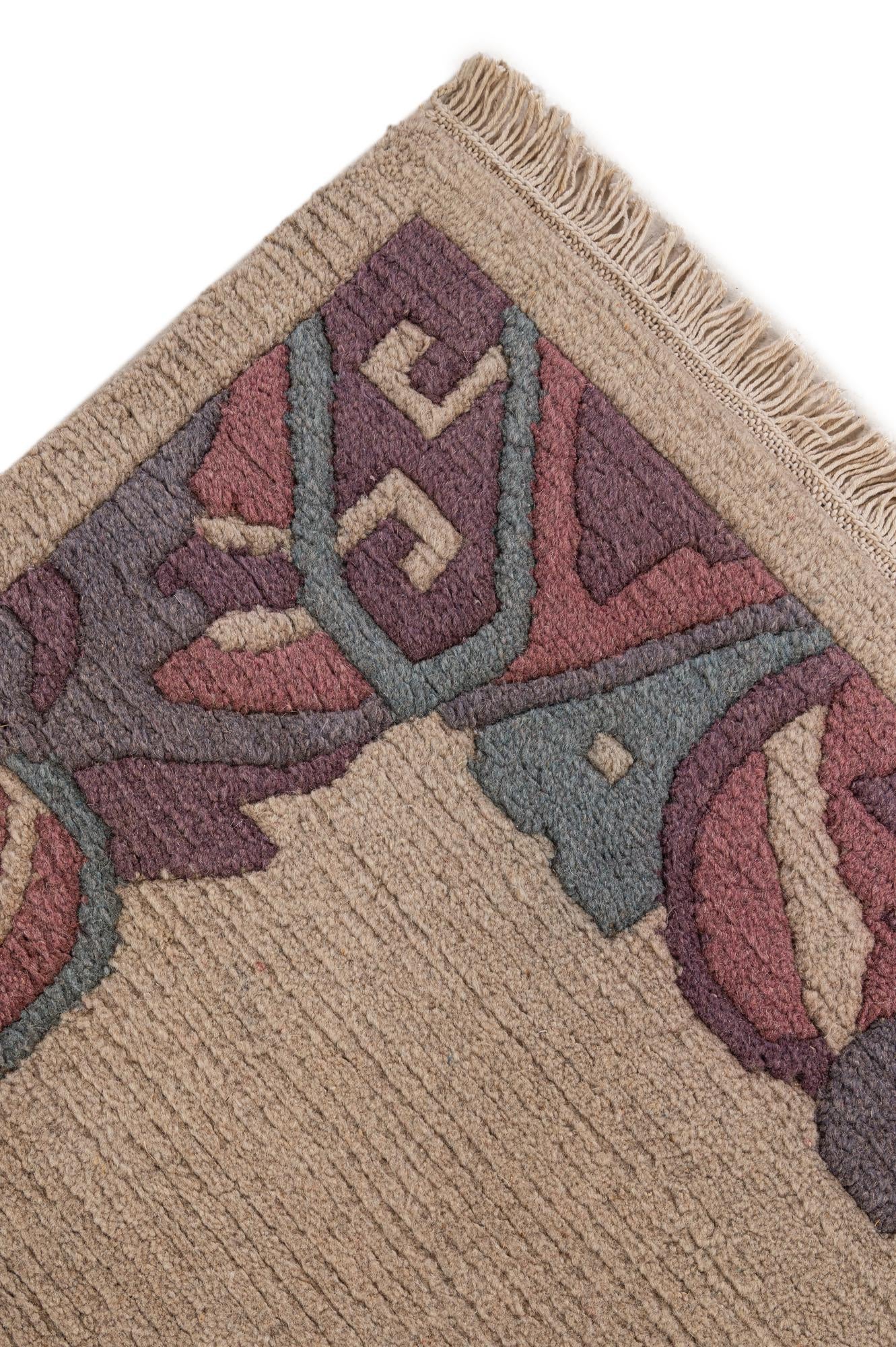 4' x 5' 10 Hand Knotted Tibet Wool Rug