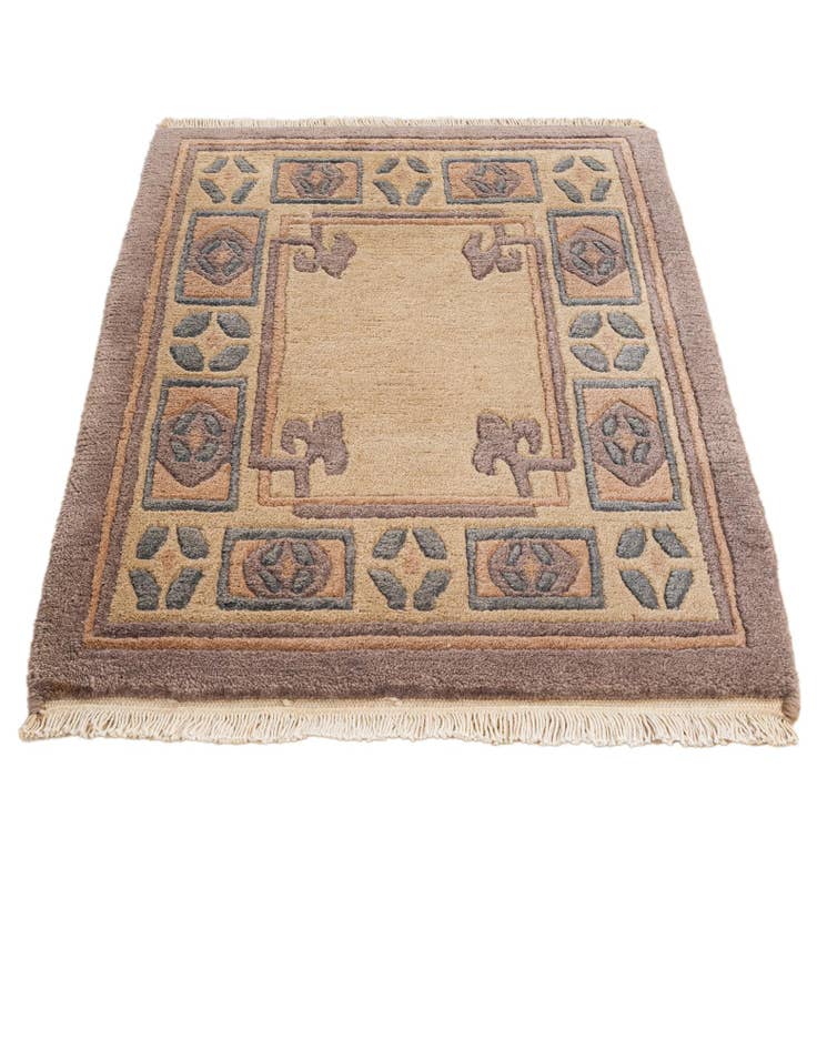Detail image of 2' 2 x 3' Hand Knotted Tibet Wool Rug