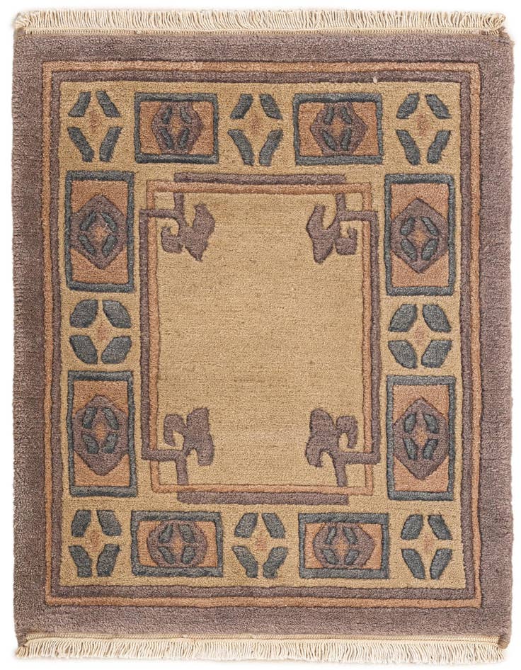 Detail image of 2' 2 x 3' Hand Knotted Tibet Wool Rug