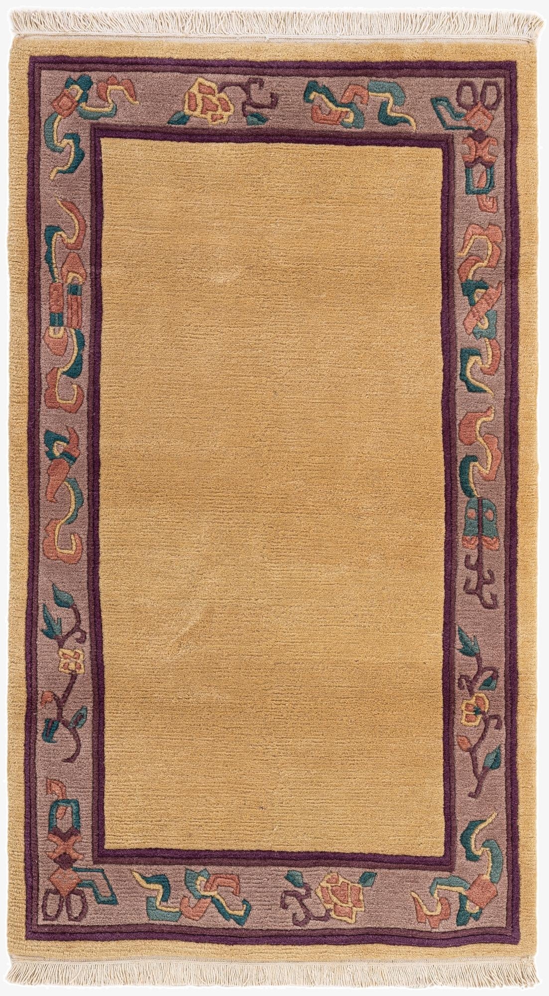 3' 1 x 5' 3  Hand Knotted Tibet Wool Rug