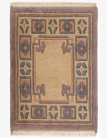 2' 2 x 3' Hand Knotted Tibet Wool Rug