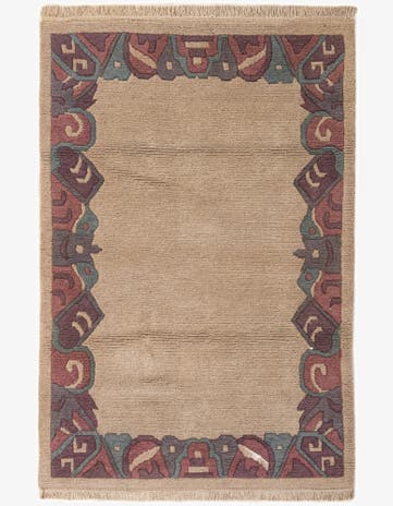 4' x 5' 10 Hand Knotted Tibet Wool Rug