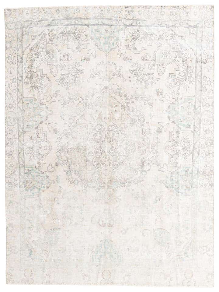 255cm x 335cm Hand Knotted Ultra Vintage Persian Wool Rug