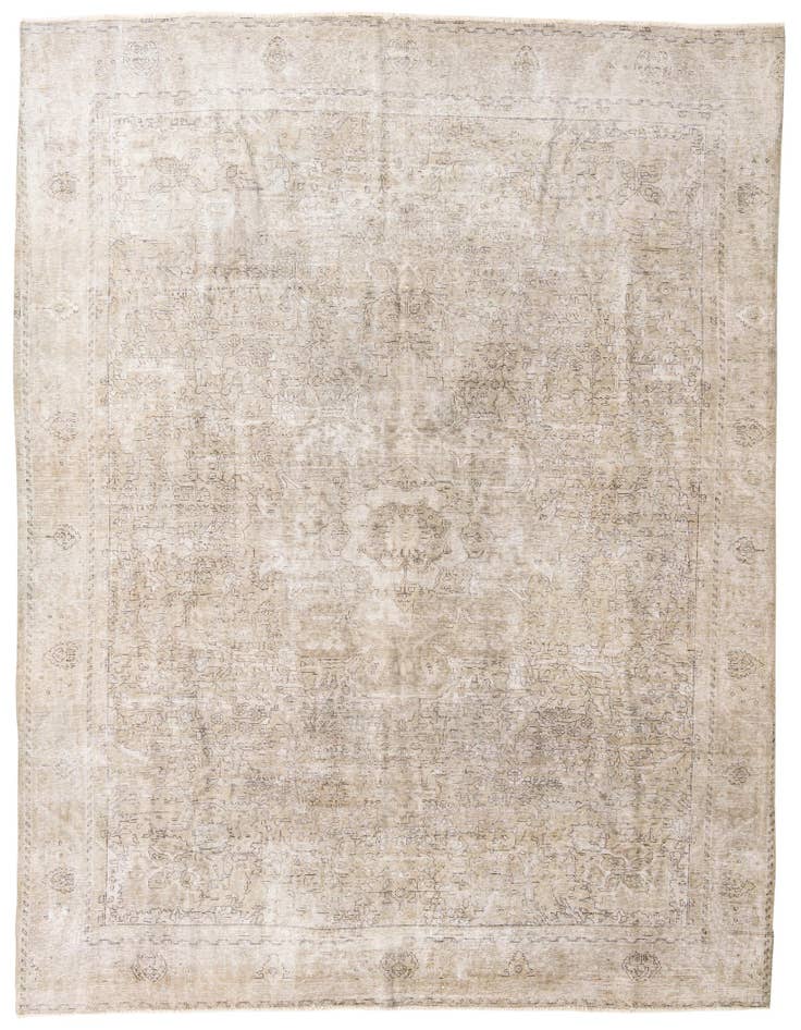 Detail image of 9' 5 x 11' 7 Hand Knotted Ultra Vintage Persian Wool Rug