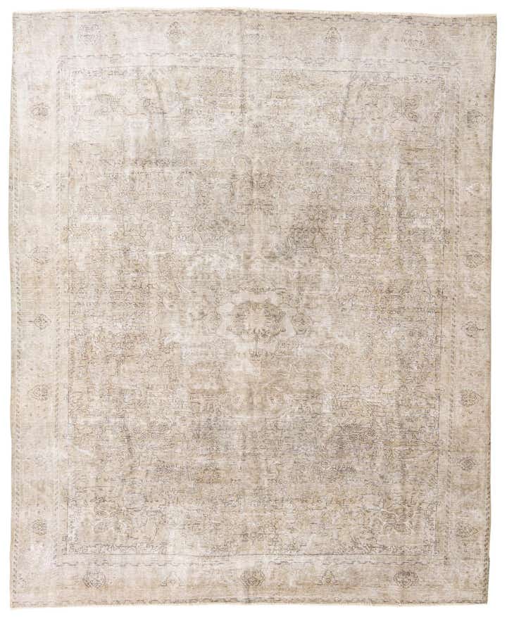 9' 5 x 11' 7 Hand Knotted Ultra Vintage Persian Wool Rug