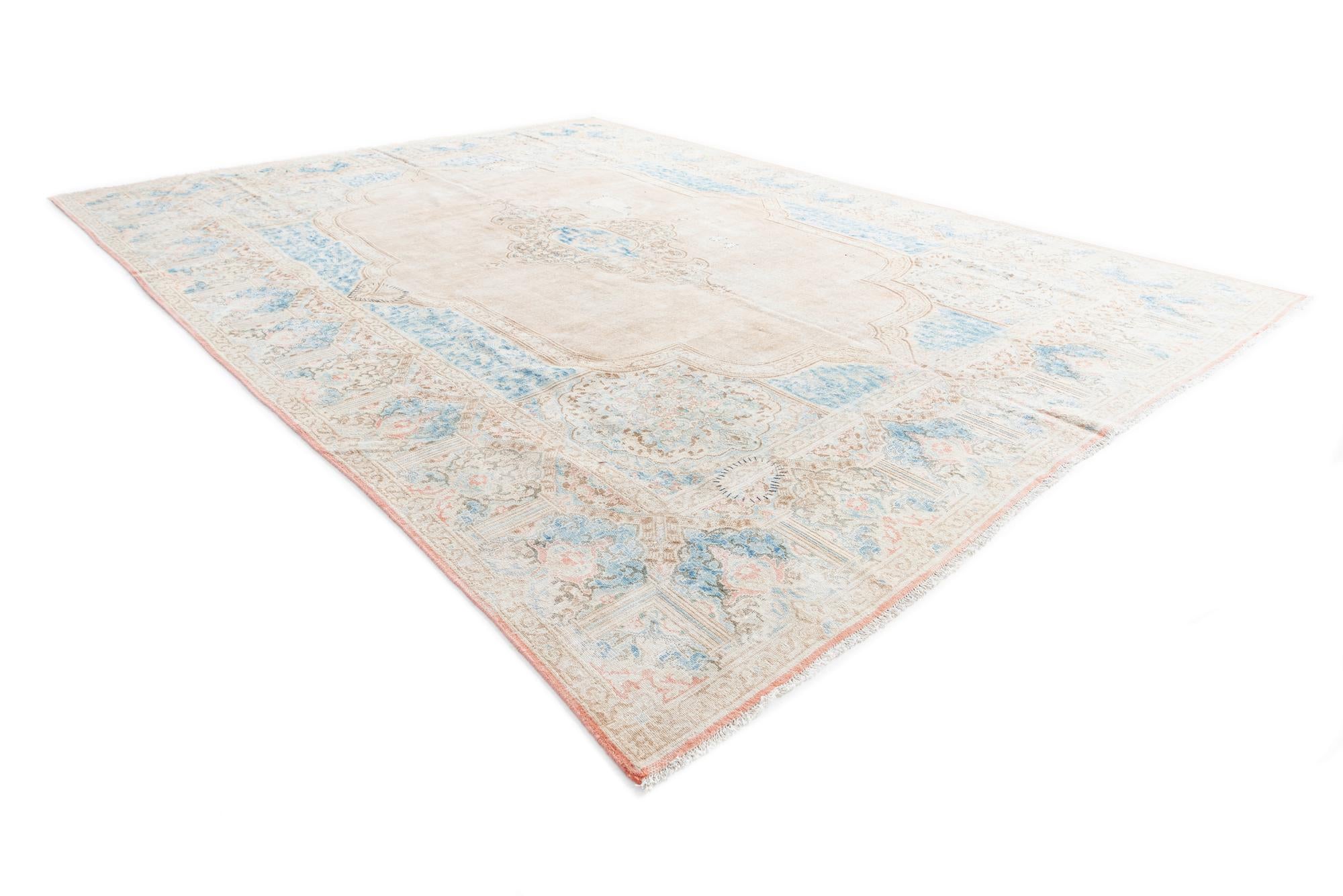 9' 6 x 12' 9 Hand Knotted Ultra Vintage Persian Wool Rug