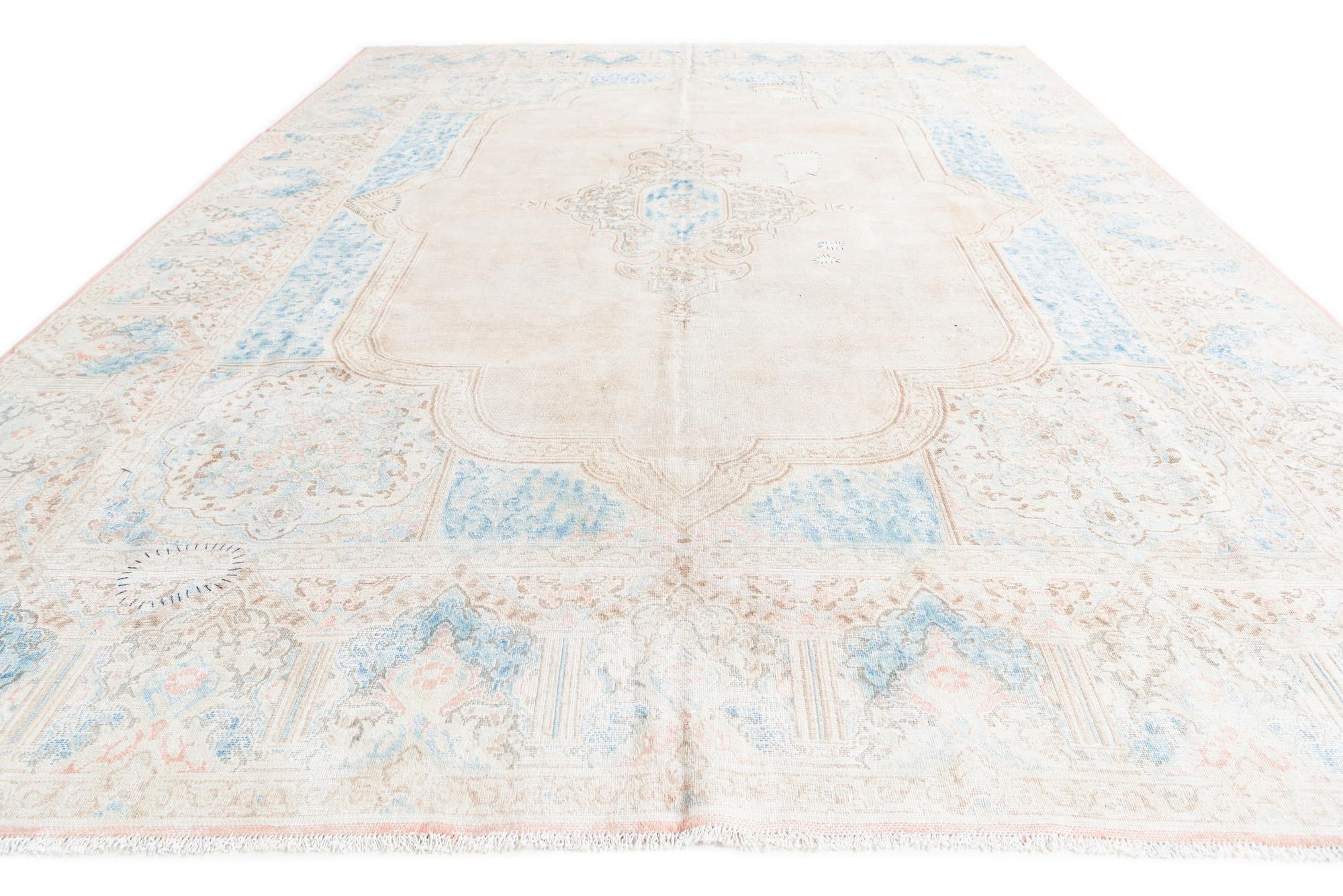 9' 6 x 12' 9 Hand Knotted Ultra Vintage Persian Wool Rug