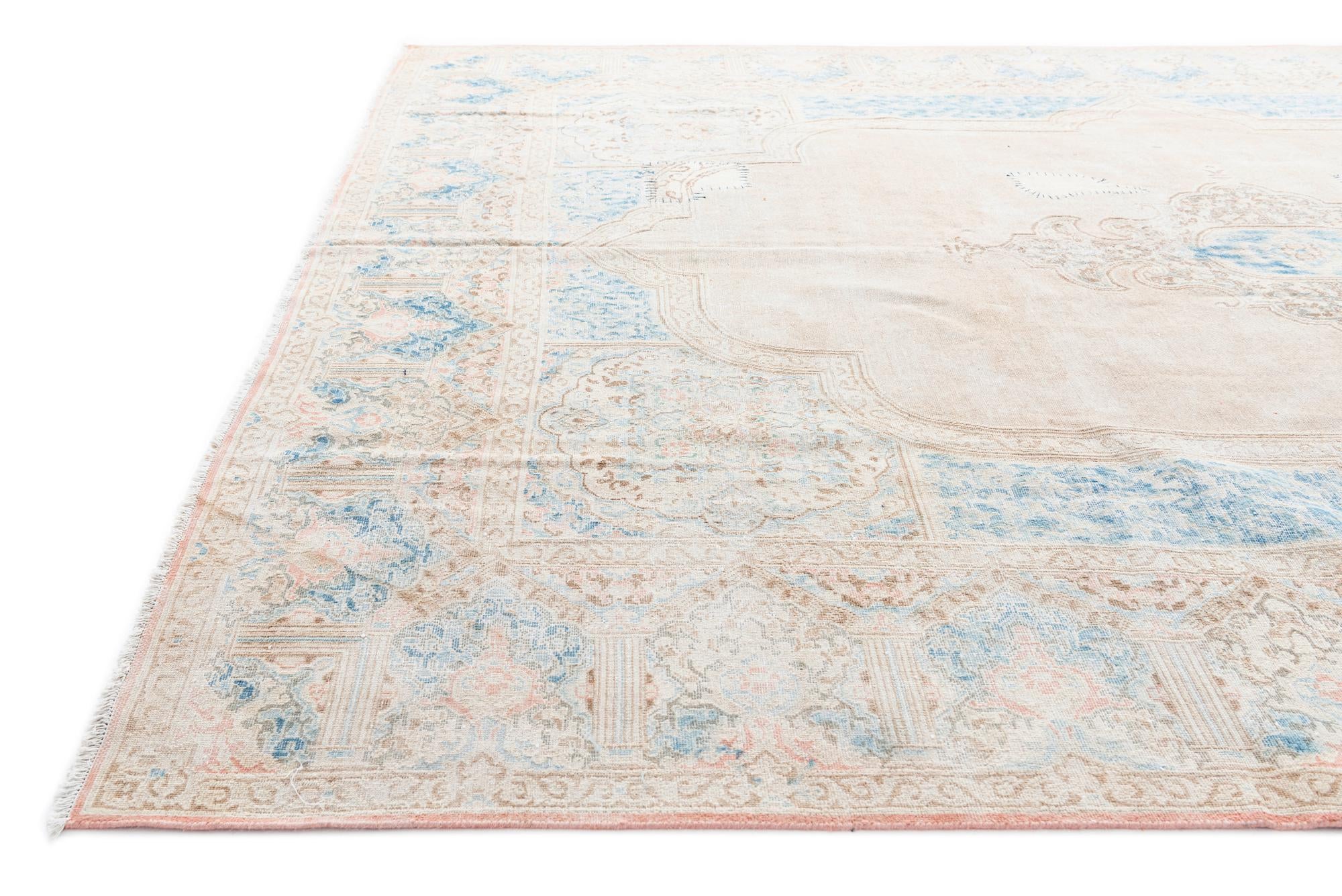 9' 6 x 12' 9 Hand Knotted Ultra Vintage Persian Wool Rug