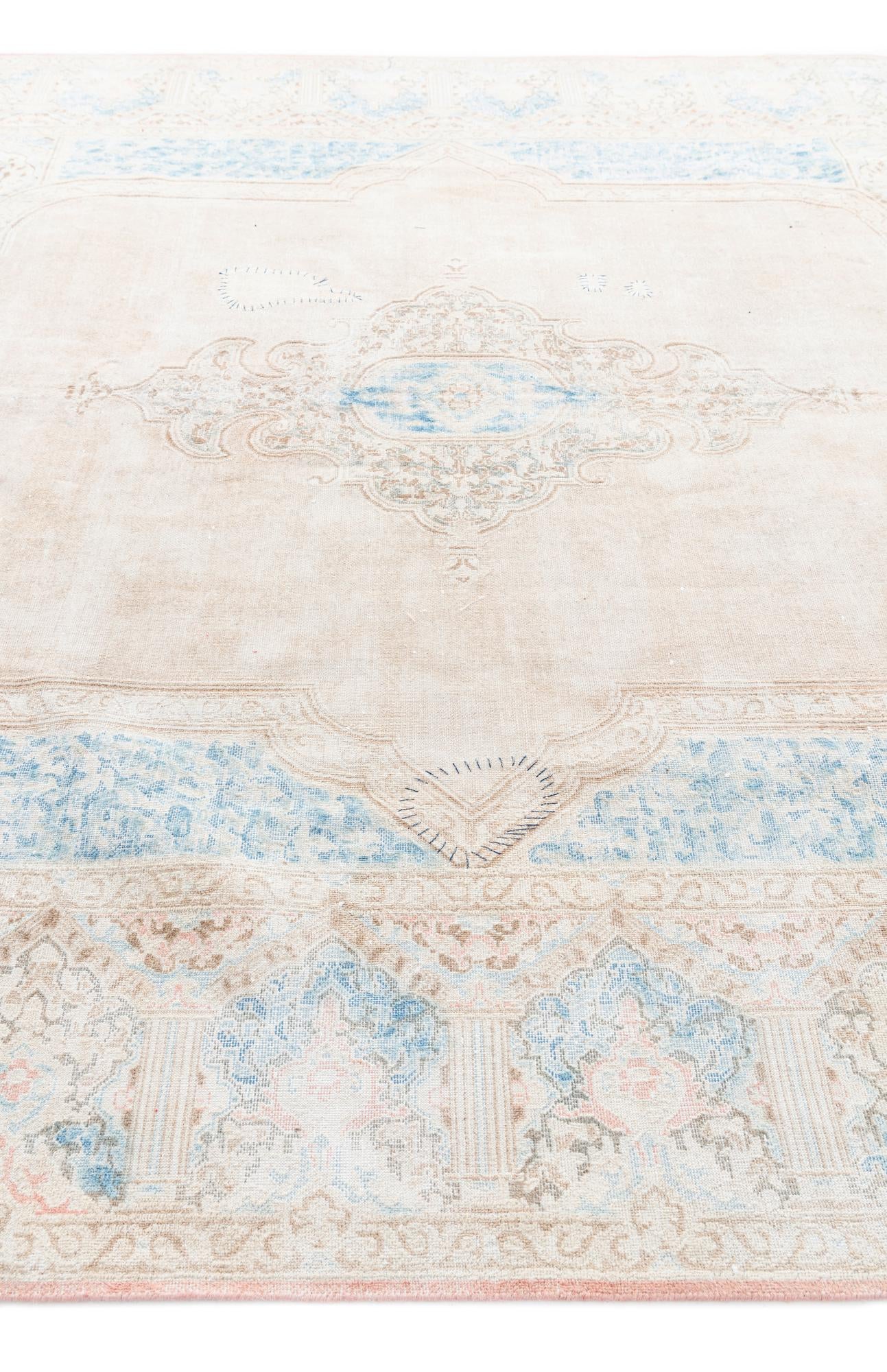 9' 6 x 12' 9 Hand Knotted Ultra Vintage Persian Wool Rug