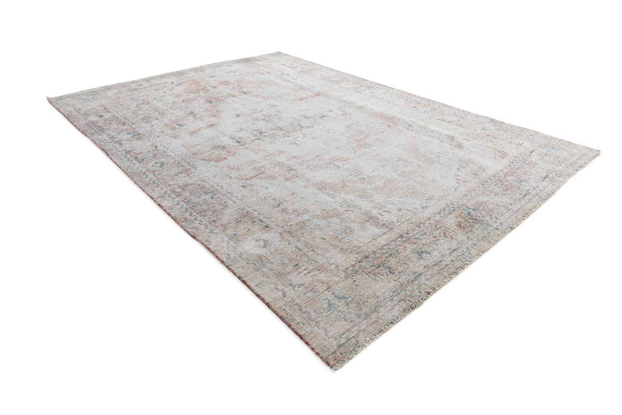 6' 8 x 9' 7 Hand Knotted Ultra Vintage Persian Wool Rug