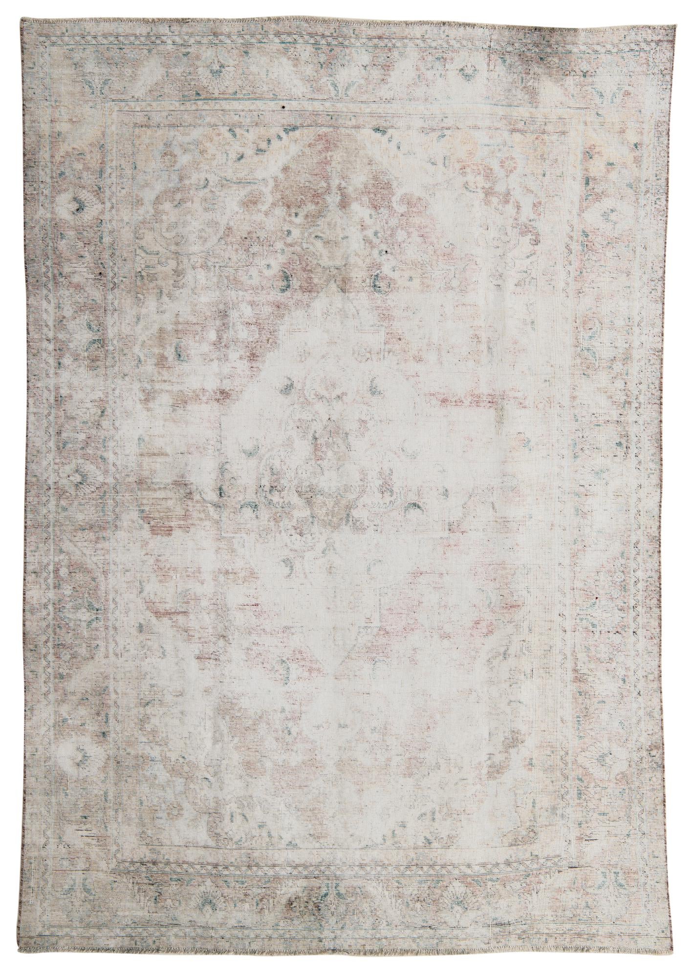 6' 8 x 9' 7 Hand Knotted Ultra Vintage Persian Wool Rug