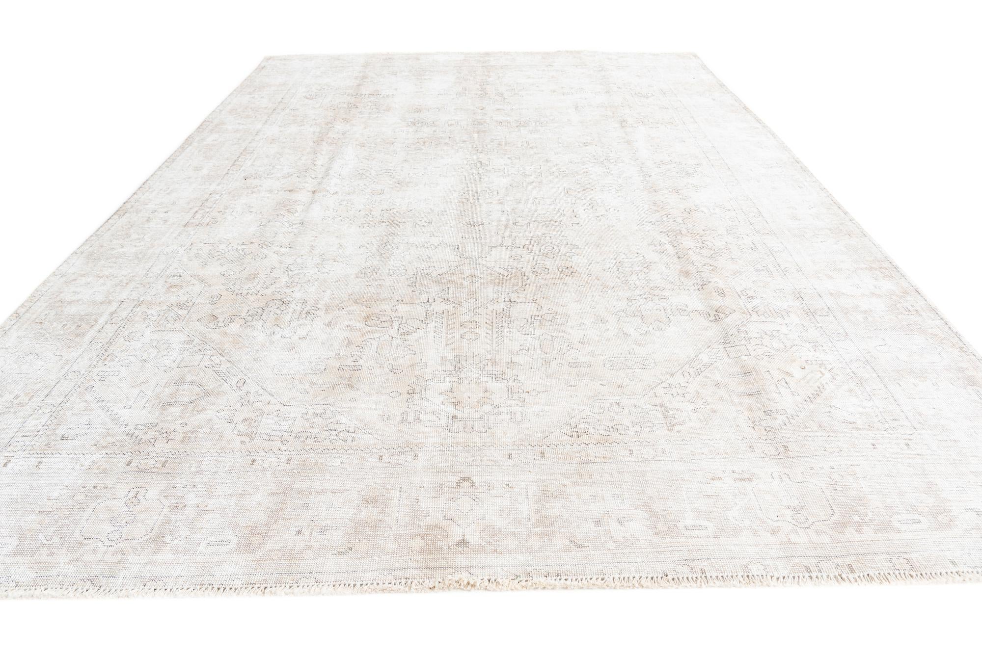 7' 8 x 11' Hand Knotted Ultra Vintage Persian Wool Rug