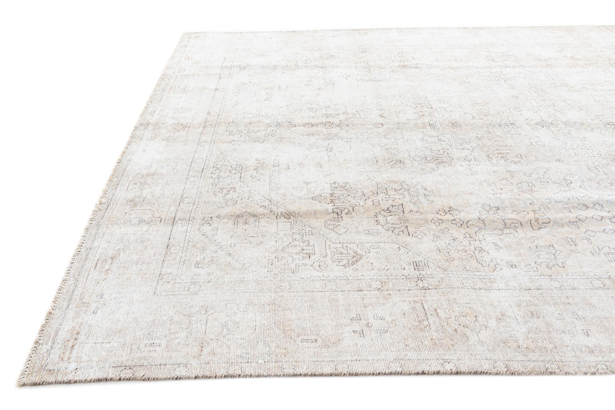 7' 8 x 11' Hand Knotted Ultra Vintage Persian Wool Rug