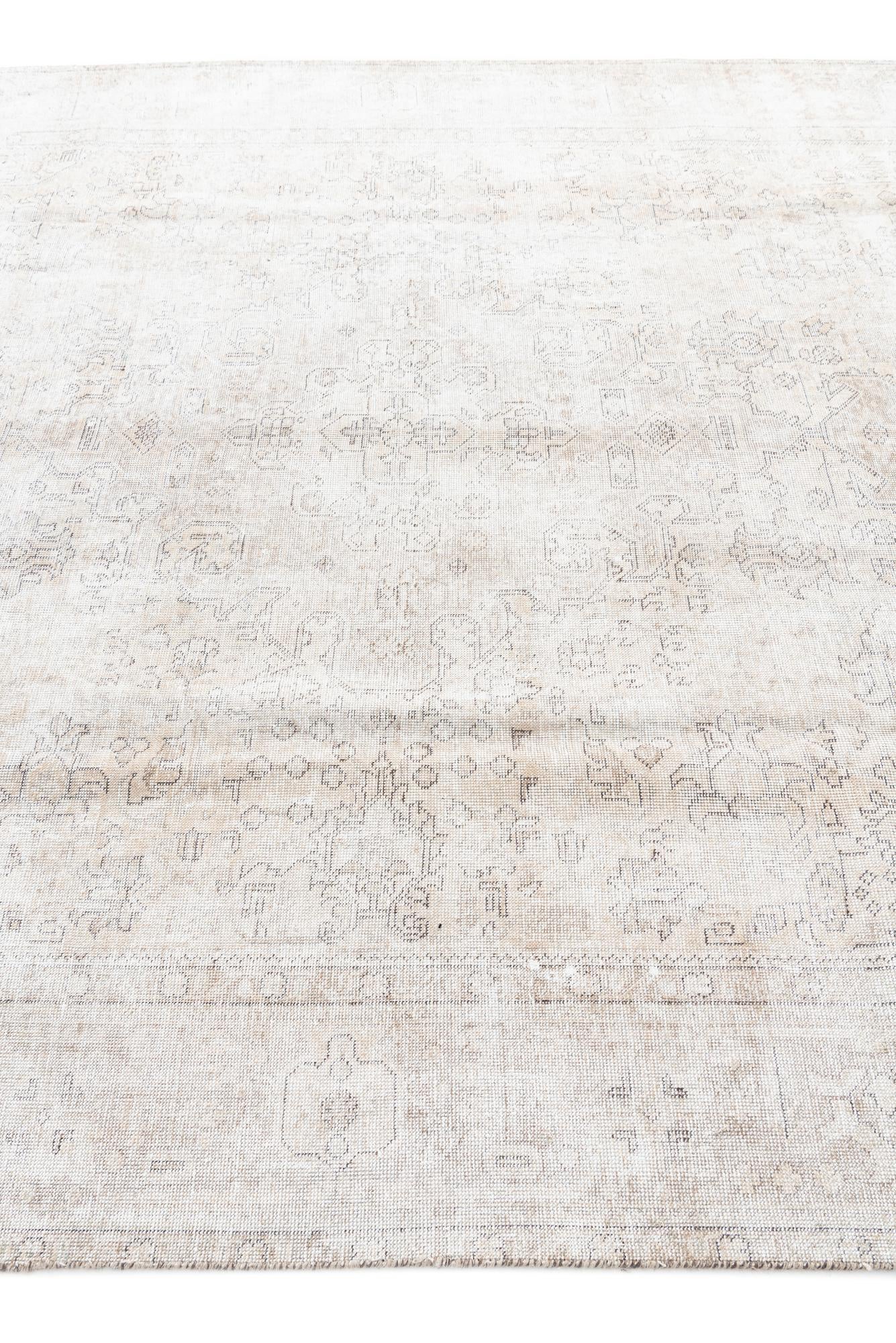 7' 8 x 11' Hand Knotted Ultra Vintage Persian Wool Rug