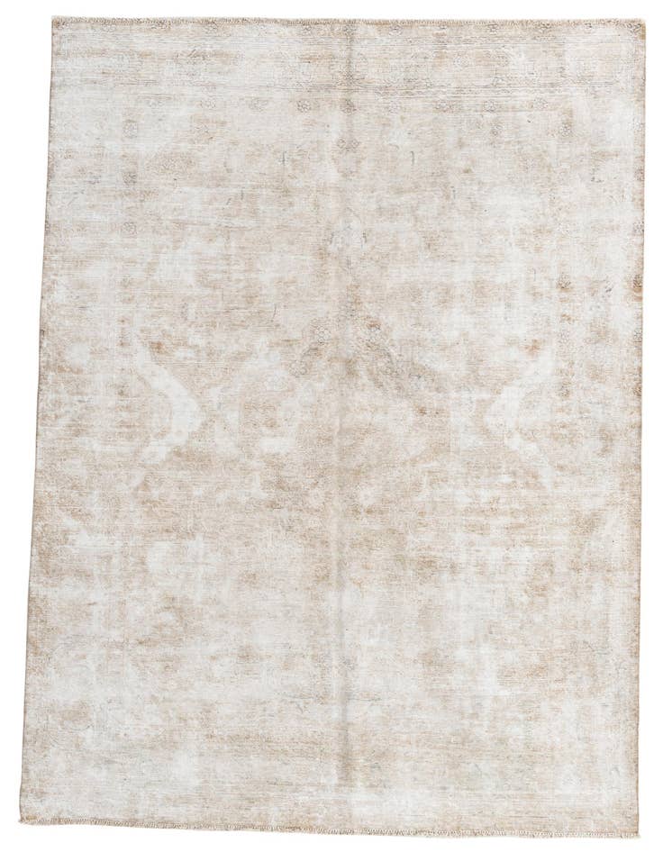 Detail image of 6' 7 x 9' 6 Hand Knotted Ultra Vintage Persian Wool Rug
