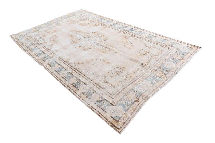 5' 6 x 9' Hand Knotted Ultra Vintage Persian Wool Rug