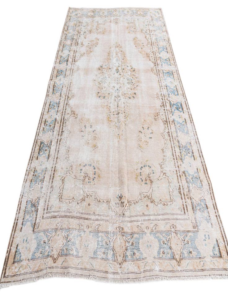 Detail image of 5' 6 x 9'  Hand Knotted Ultra Vintage Persian Wool Rug