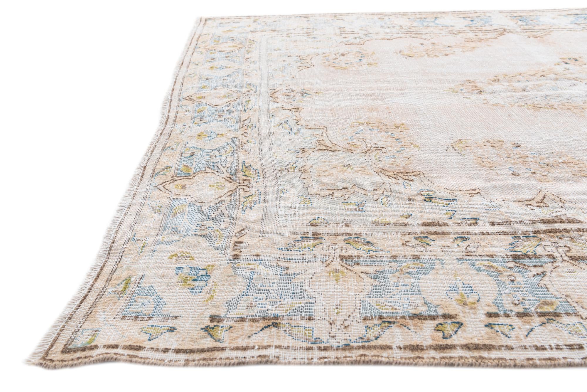 5' 6 x 9' Hand Knotted Ultra Vintage Persian Wool Rug