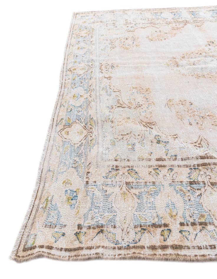 Detail image of 5' 6 x 9'  Hand Knotted Ultra Vintage Persian Wool Rug