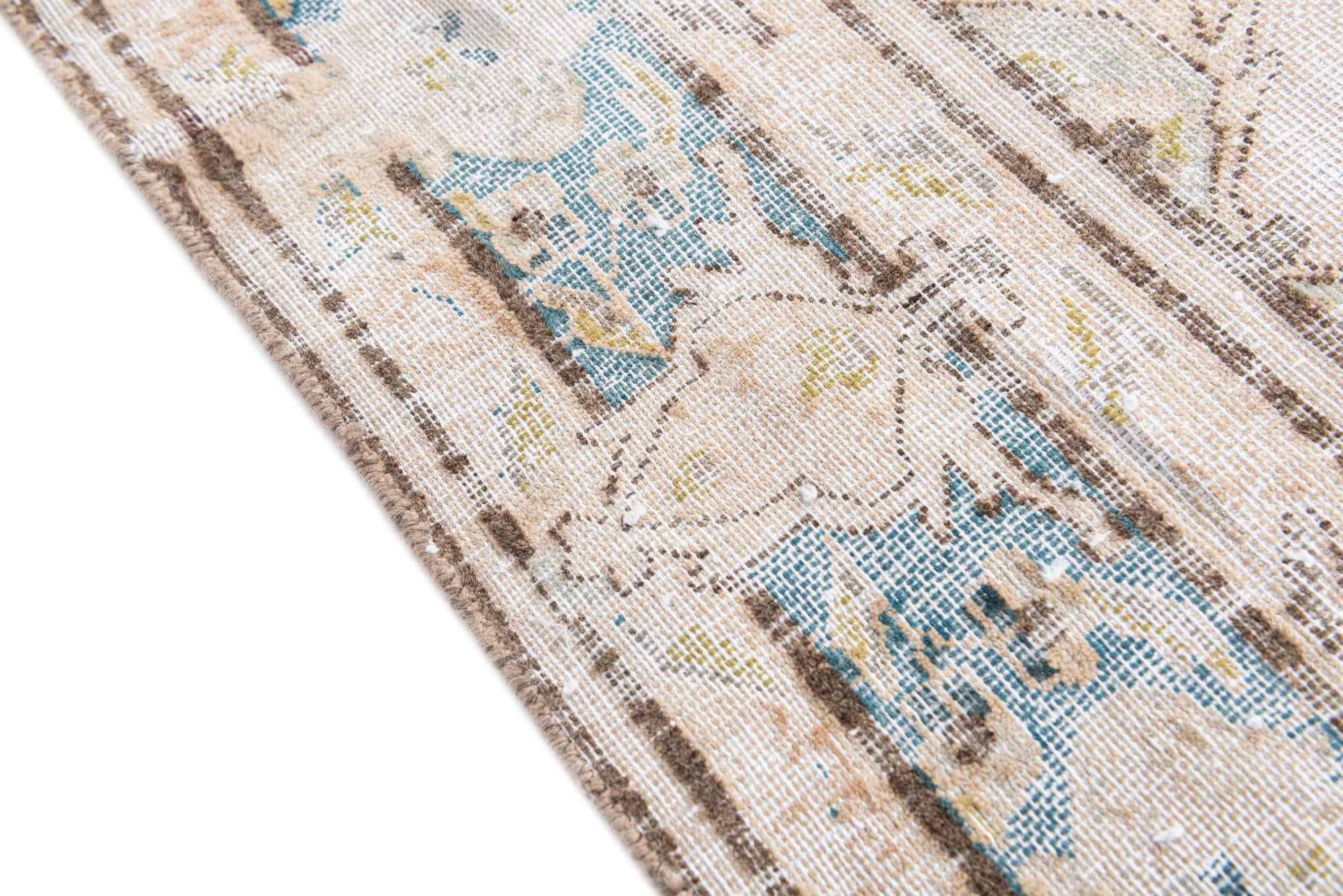 5' 6 x 9' Hand Knotted Ultra Vintage Persian Wool Rug