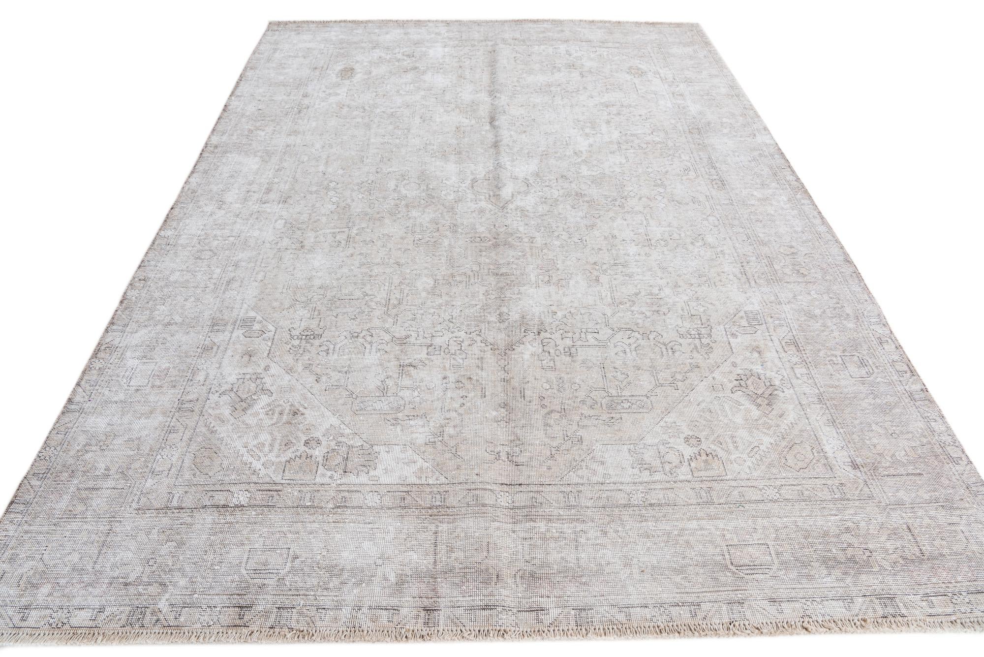 6' 3 x 9' 3 Hand Knotted Ultra Vintage Persian Wool Rug