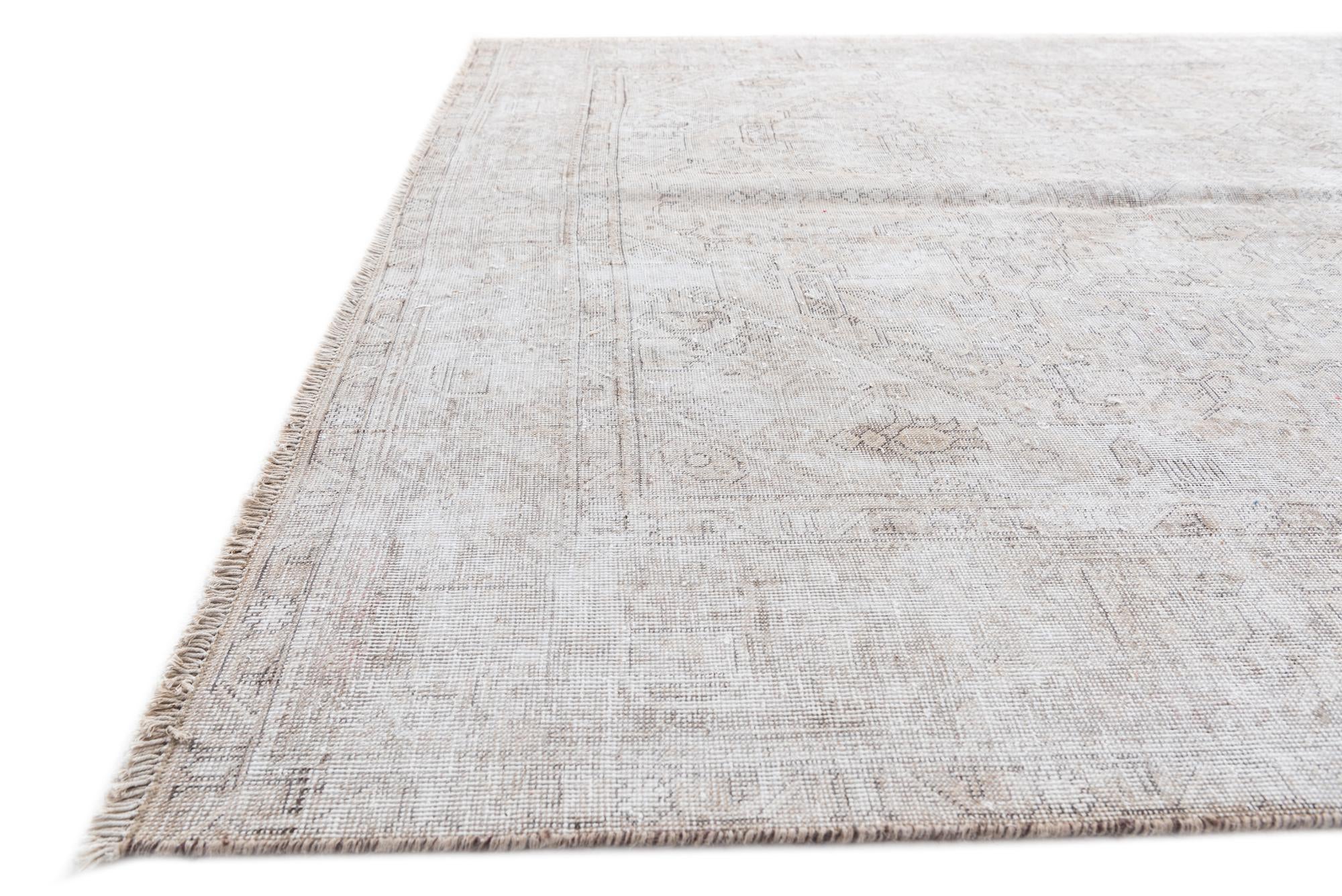 6' 3 x 9' 3 Hand Knotted Ultra Vintage Persian Wool Rug