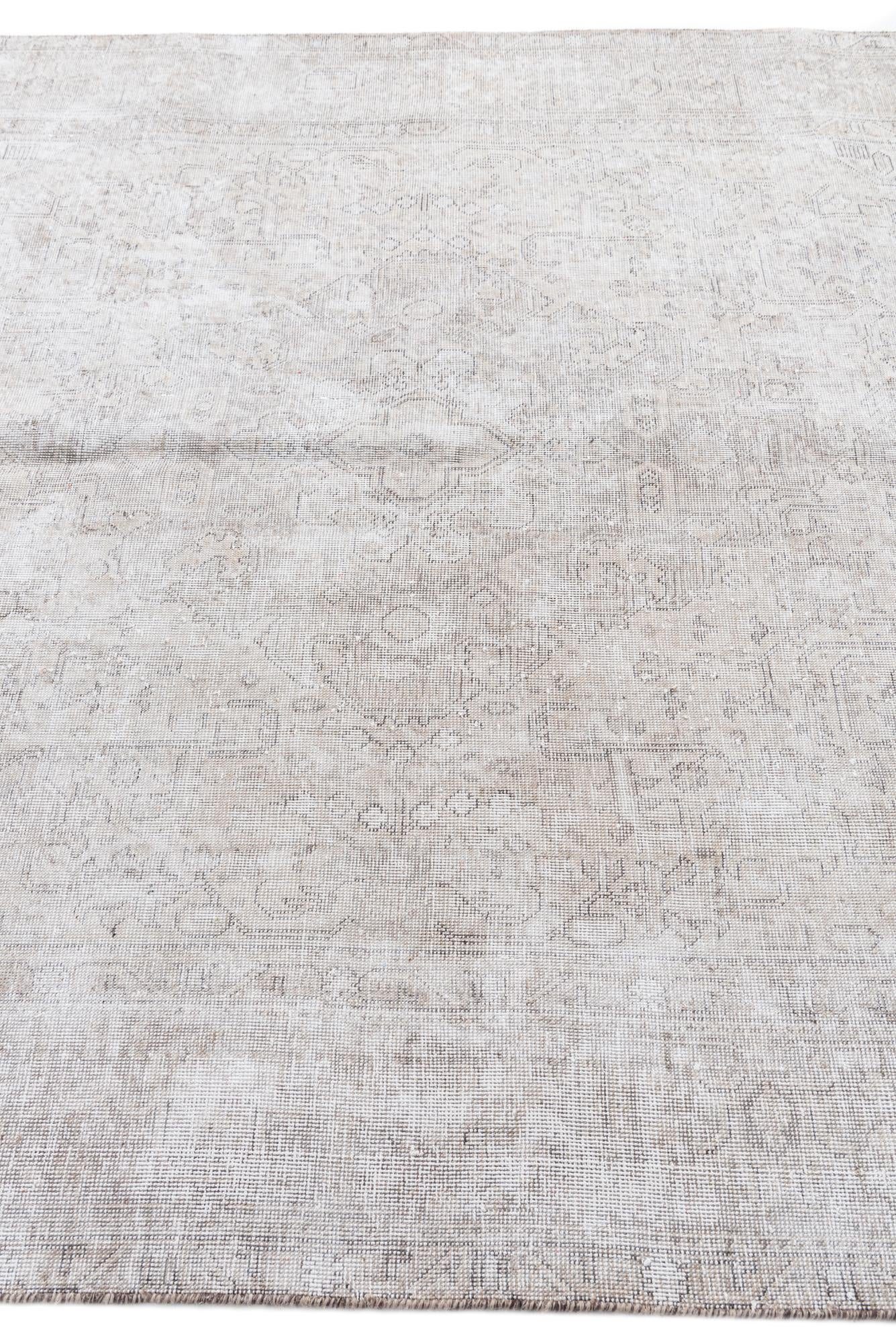 6' 3 x 9' 3 Hand Knotted Ultra Vintage Persian Wool Rug
